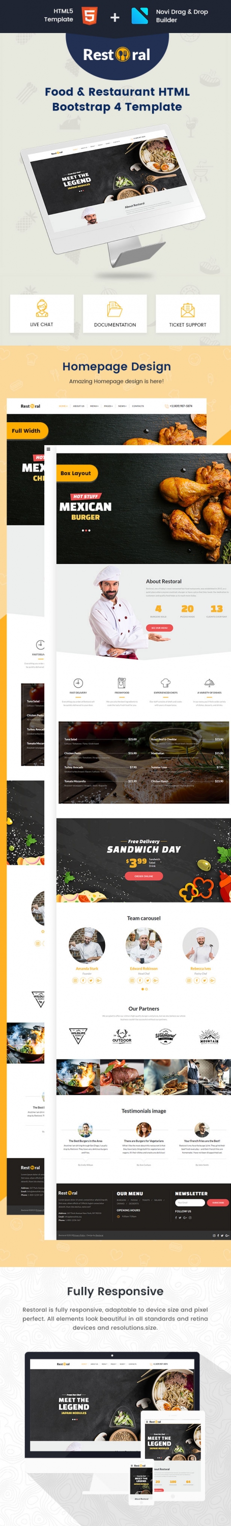 Restoral - Food & Restaurant HTML Responsive Bootstrap 4 Template - 1